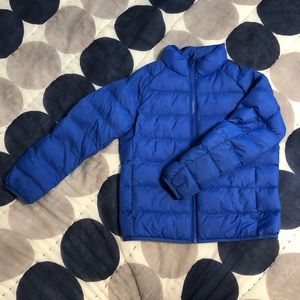 UNIQLO 7-8 Blue down parka